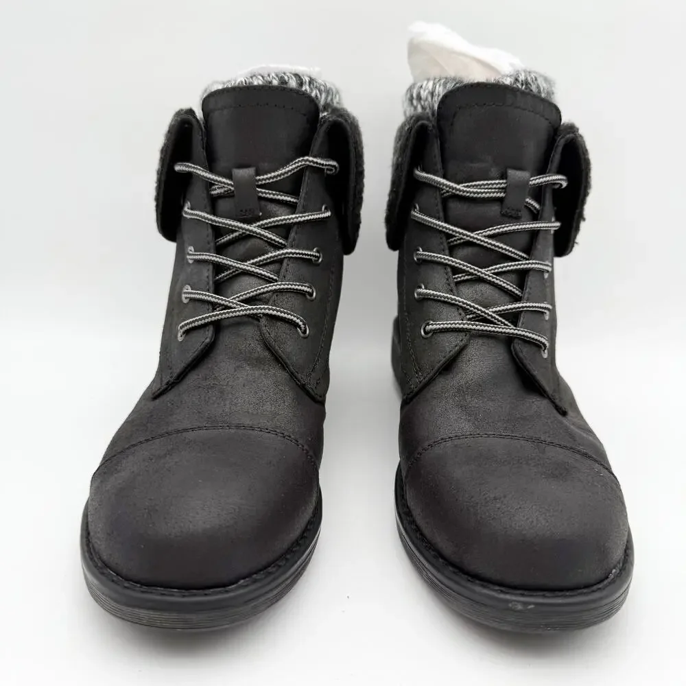 Cliffs by White Mountain Womens Duena Ankle Booties US 8.5 M Black Knit NIB